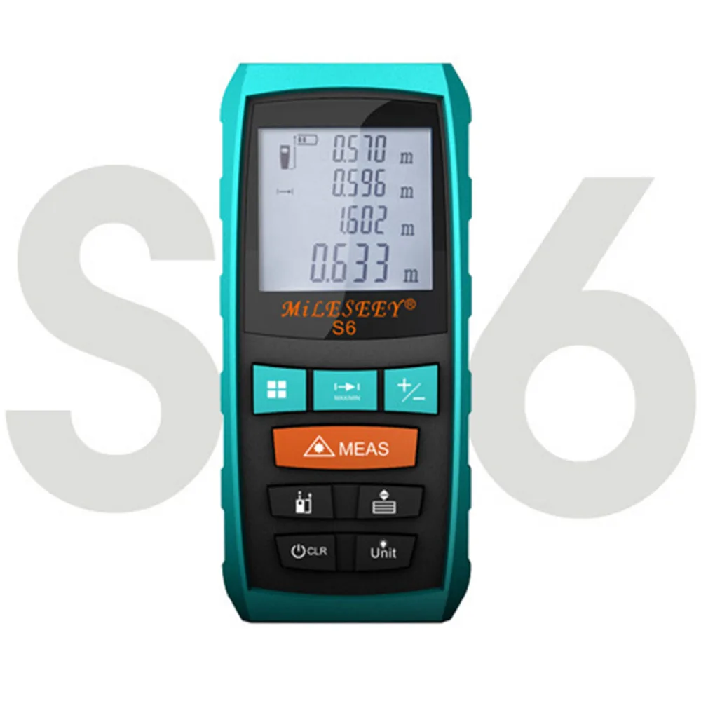 

Mileseey S6 Tools And Measuring and Laser Distance Meter 40m 60m 80m 100m Laser Measure Device Tool medidor laser Blue