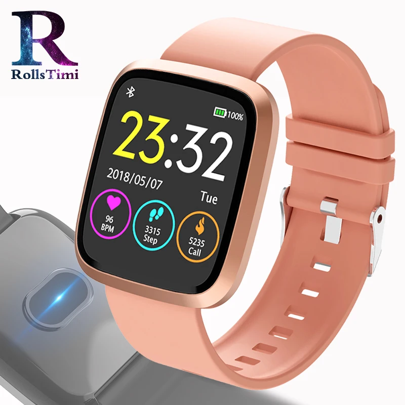 RollsTimi женские Смарт часы пульсометр фитнес трекер IP67 водонепроницаемый