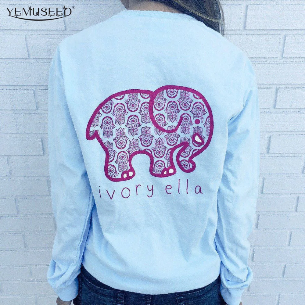  Brand New Women Fashion Back Elephant Vintage Sweatshirts Galaxy Animal Printed Hoodies WMH57
