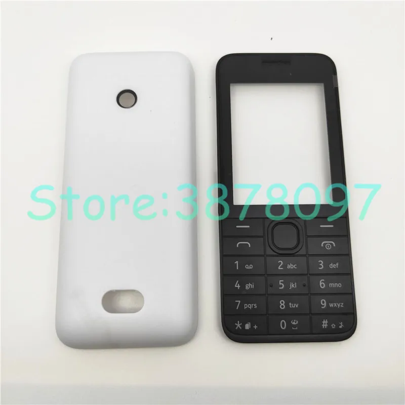 Оригинальная полная передняя крышка клавиатуры для Nokia 208 N208 задняя аккумулятора