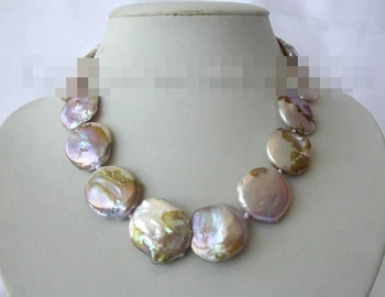 

02443 baroque purple freshwater cultured pearl necklace