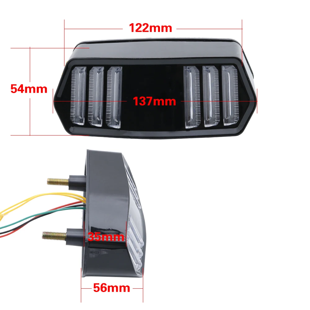 Motorcycle LED Brake Stop Signal Tail Light Street Bike Rear Indicator Turn Signal Light for Honda MSX125 CBR650F CTX700 700N (7)