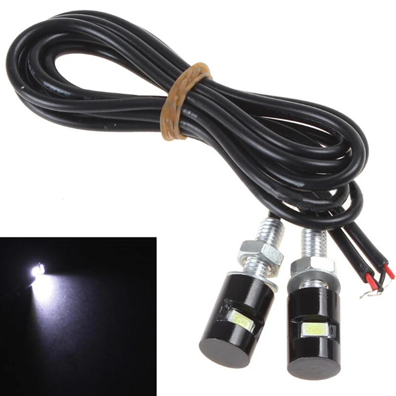 

2Pcs 12V Front Lamp Motorcycle LED License Plate Light Bulb Motocross SMD LED DRL Running Light Turn Signal