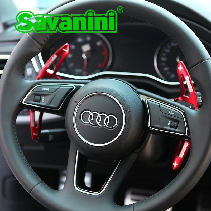Savanini 2 шт алюминиевый удлинитель лопастей переключения рулевого колеса для Audi new TT(-), TTS(-), Q7(-) A4 B9 A5 sportback
