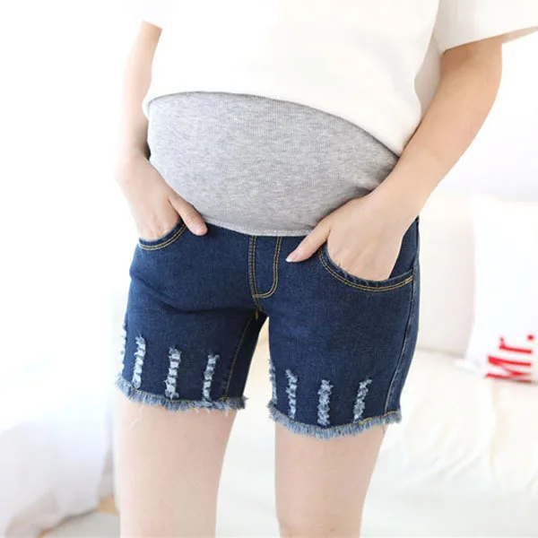 Hot sale Summer High waisted Belly Denim Shorts plus size Slim casual ...