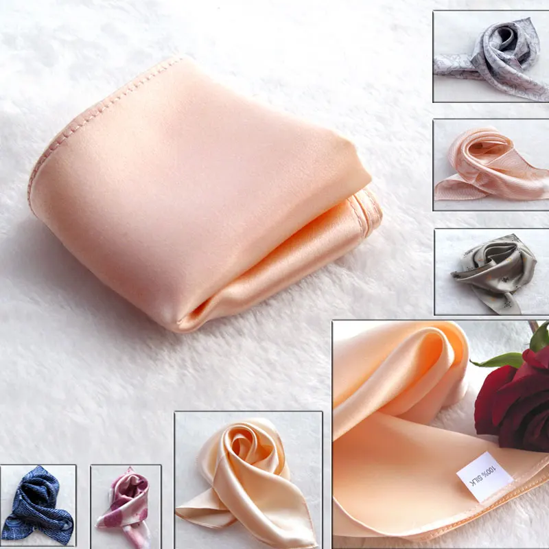 

GIFT Natural Eco-friendly Pure Silk Handkerchief 100% Mulberry Silk Pocket Towel Hand Hanjin Sudaria Free Shipping