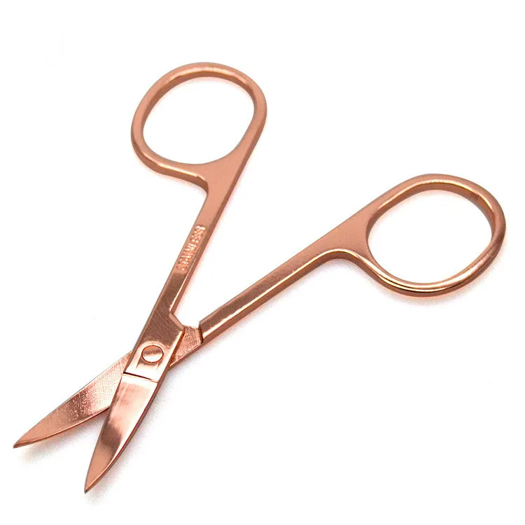 1 шт. розовый Золотой триммер для бровей из нержавеющей стали косметические ножницы для ресниц косметические ножницы для формирования бровей инструменты для макияжа
