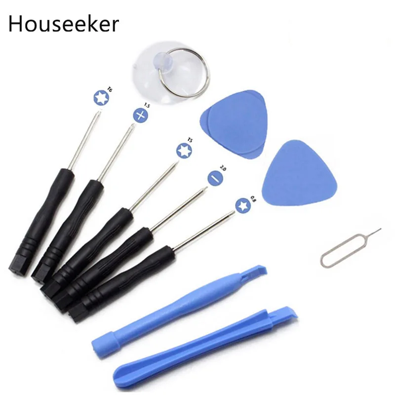 

Houseeker Cell Phones Opening Pry For Iphone repair tool Herramientas 11 in 1 Mobile Phone Repair Tool Kit Screwdriver Set