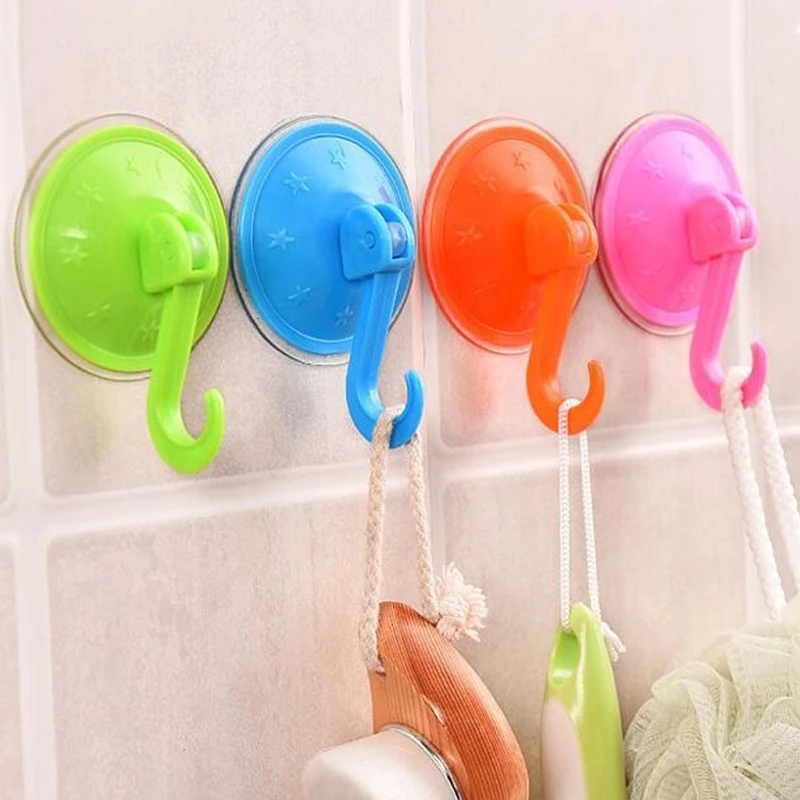 

5 Pcs Colorful Suction Cup Hooks Wall Sucker Hanger Holder Strong Vacuum Traceless L15