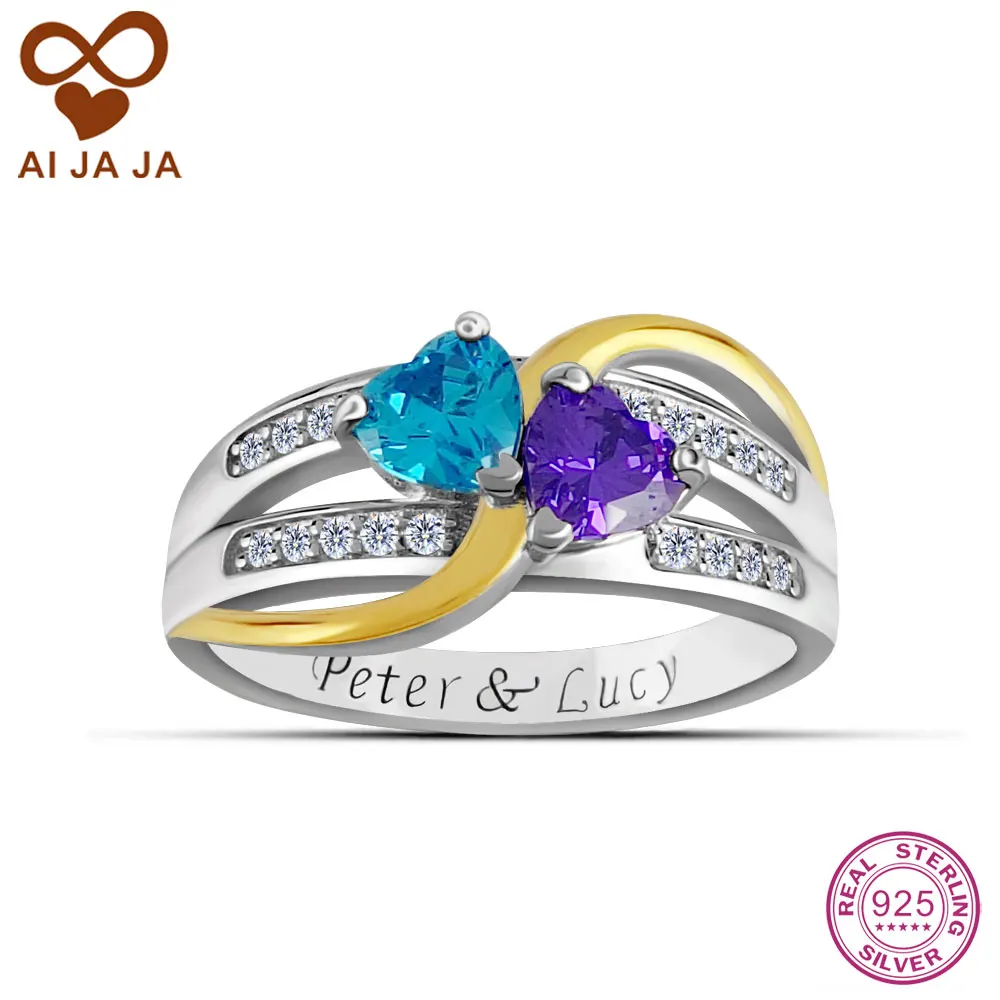 Personalized Rings With Names And Birthstones Personalized Rings With Names And Birthstones