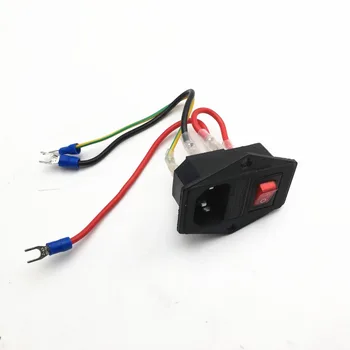 

Ender 3 prusa 3D Printer DIY Parts 110V/220V 10A Power Supply Switch Male Socket with Fuse high temperature silicone line/wire