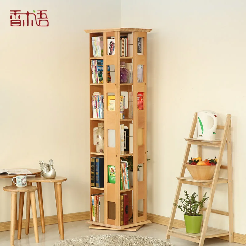 Pragmatic Bookshelf Rotary Dressing Fragrant Wood Wood Shelves Cd