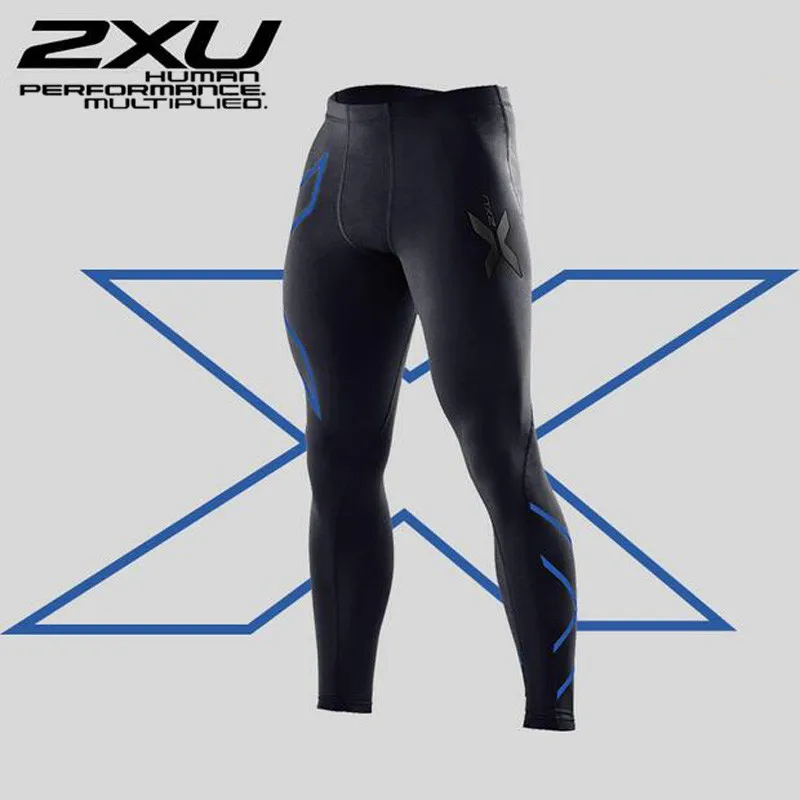 2XU Mens Elite Compression tight pants Men High Elastic fitness jogger pants Suitable For Indoor And Outdoor Sports 4 Color SizeS-3Xlanse-1