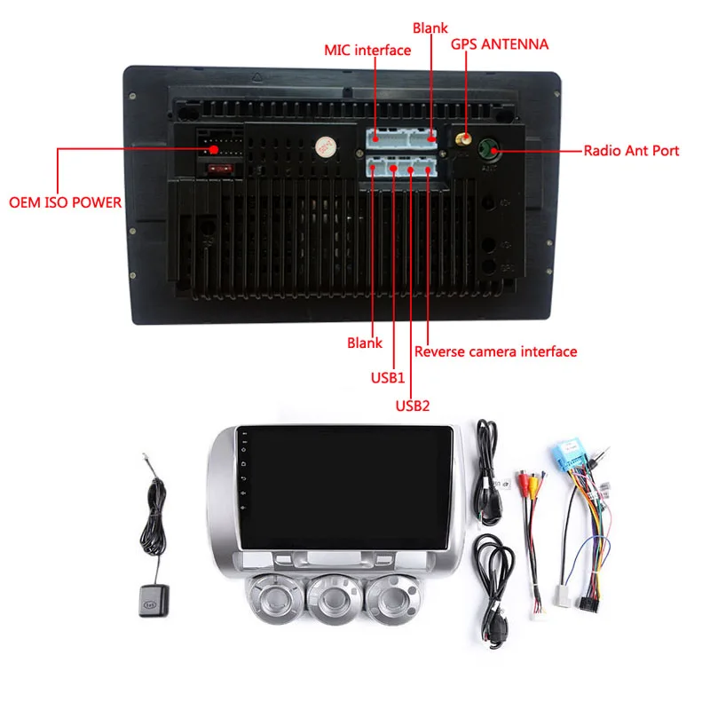 Excellent 9" 2+32G 2.5D IPS Android 8.1 Car DVD Multimedia Player GPS For honda Fit jazz 2004 2005 2006 2007 audio radio stereo navigation 21