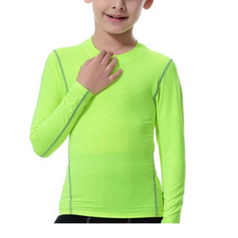

2019 New Design Kids Compression Base Layer Casual T-Shirt Quick-drying Breathable Long Sleeve Tee Tops F50