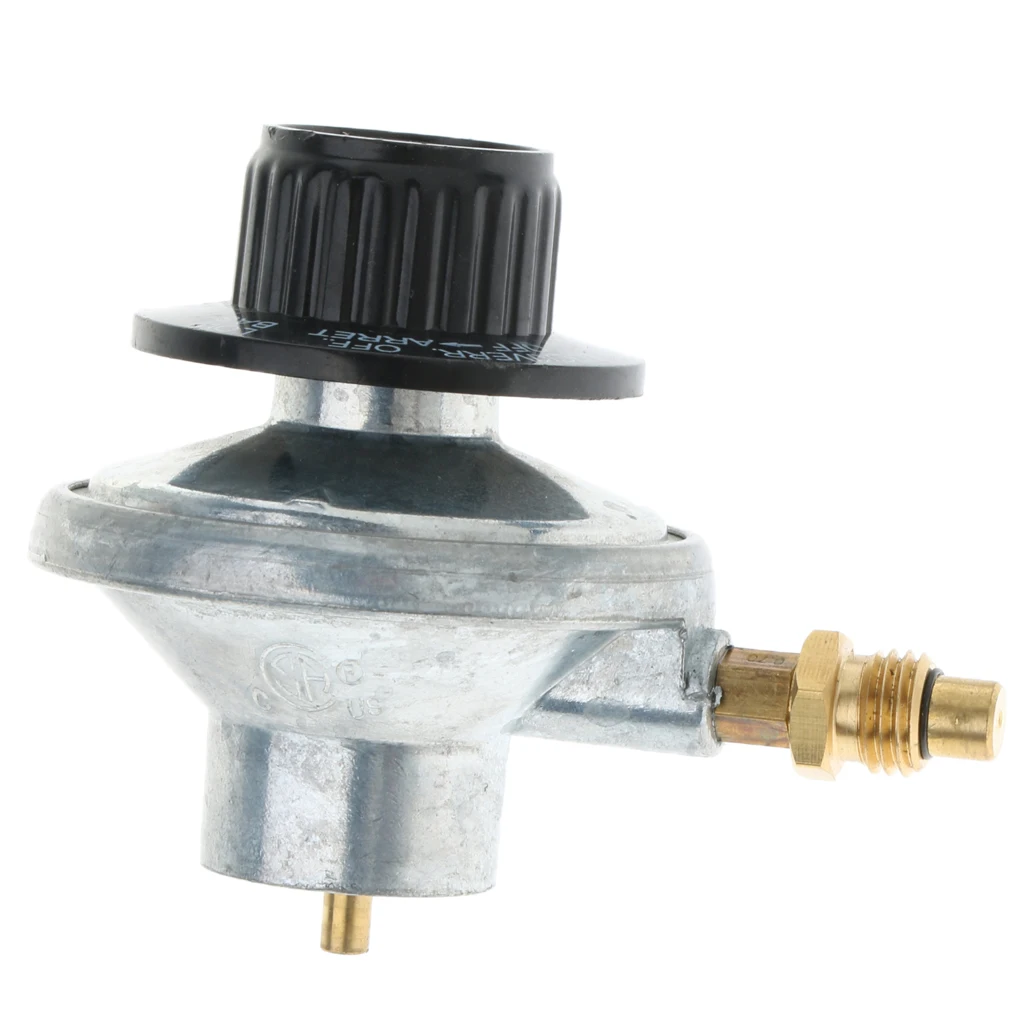 

1'-20UNF Propane Gas Tank Regulator Control Valve Low Pressure, BBQ Grill Burner Fryer, Zinc Alloy