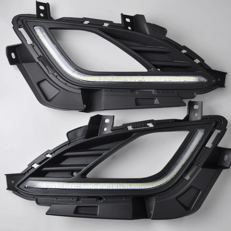 

High quality LED Daytime running lights fog lights for Hyundai Elantra daytime running lights With yellow turn signals