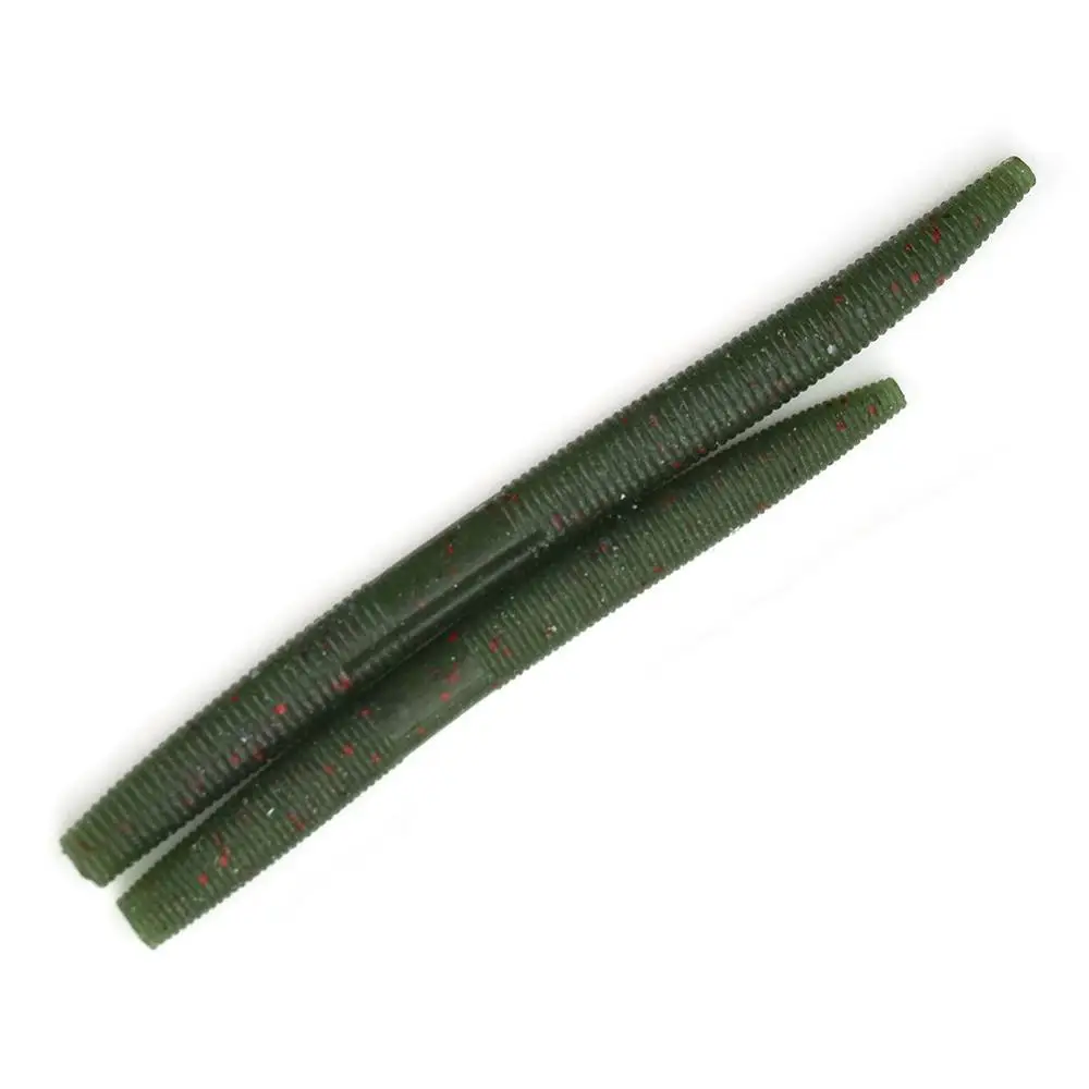 Bassdash Senko Worms 4 дюйма(10,2 см)/5 дюймов(12,7 см) Мягкая палочка, приманка для ловли окуня, 9 цветов, упаковка из 10 - Цвет: 10.2cm Watermelon Gr