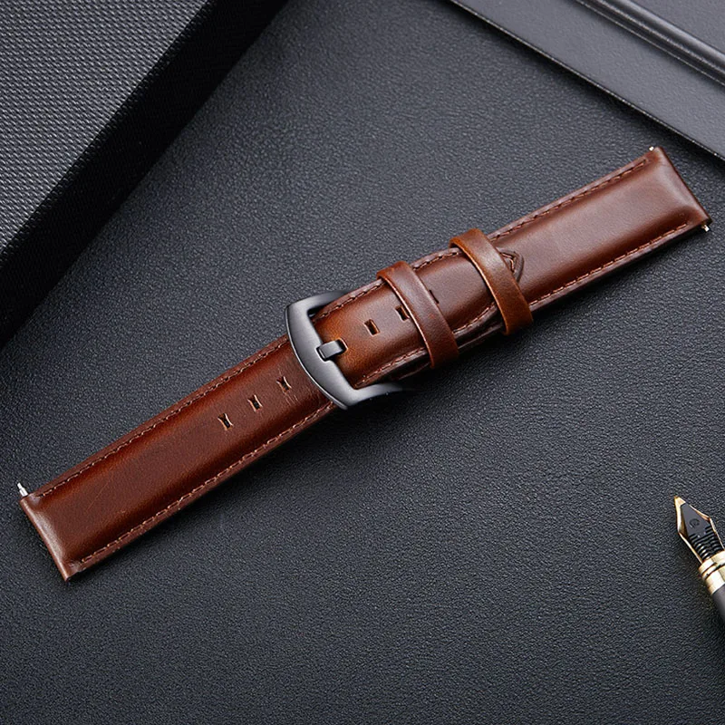 

Watchband Soft Calf Genuine Leather Watch Strap 18mm 20m Quick Release Watch Band For Tissot Seiko Accessories Wristband