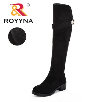 

ROYYNA New Designer Sexy Over The Knee High Flock Women Snow Boots Women's Fashion Winter Thigh High Boots Trendy Woman Shoes