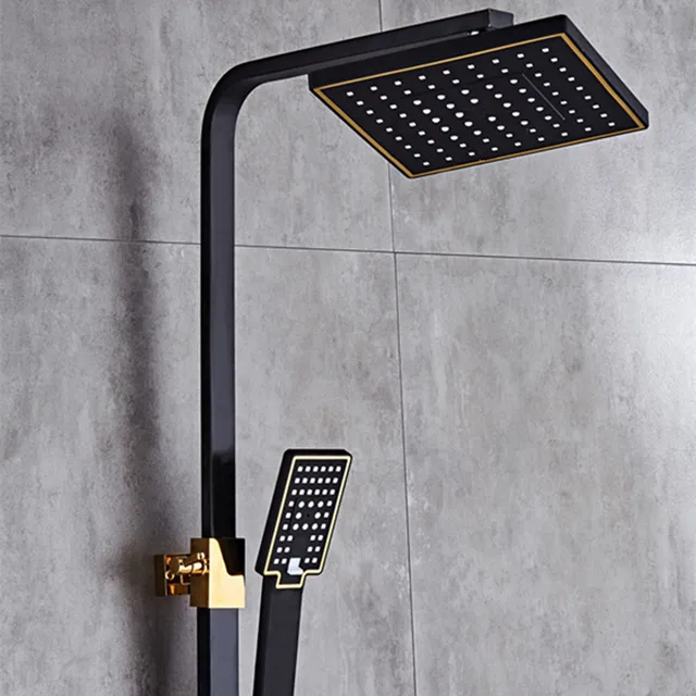 Online Shower Faucet Bathtub Sets Bathroom Luxury Black Shower Faucet Bathtub Sets Bathroom Luxury Black Mixer With Bidet Antique Gold Set