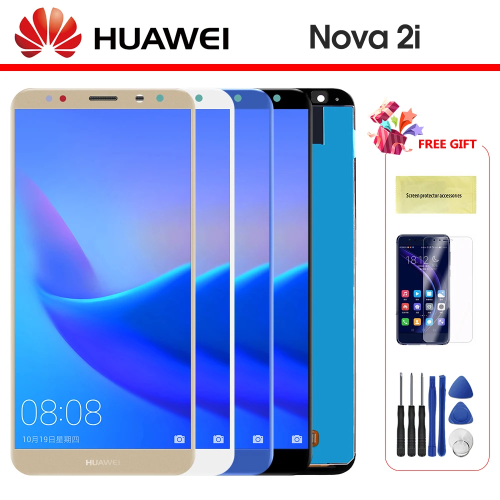 

5.9'' Original Nova 2i Display For HUAWEI Mate 10 Lite LCD Touch Screen with Frame Display LCD For Huawei Nova 2i RNE-L21 LCD
