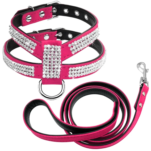 rhinestone dog harness