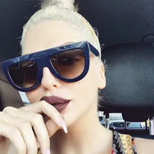 Flat Top Square Sunglasses Mujeres Diseñador de la Marca de lujo Nuevo Retro espejo Gafas de Sol Para Las Mujeres Mujer Señora Sunglass gafas de sol