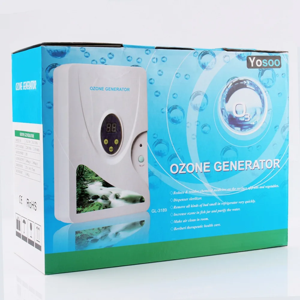 Generador De Ozono 10000 Mg/H PortáTil Hogar Dispositivo Ozono Purificador  Aire Ozono Industrial Con Temporizador De 120min 300㎡ - AliExpress