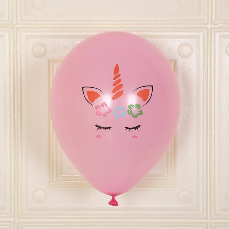 1" розовый 12" прозрачный Единорог круглые латексные шарики 10 шт. украшения для дня рождения Дети Единорог вечерние поставки воздушный шар