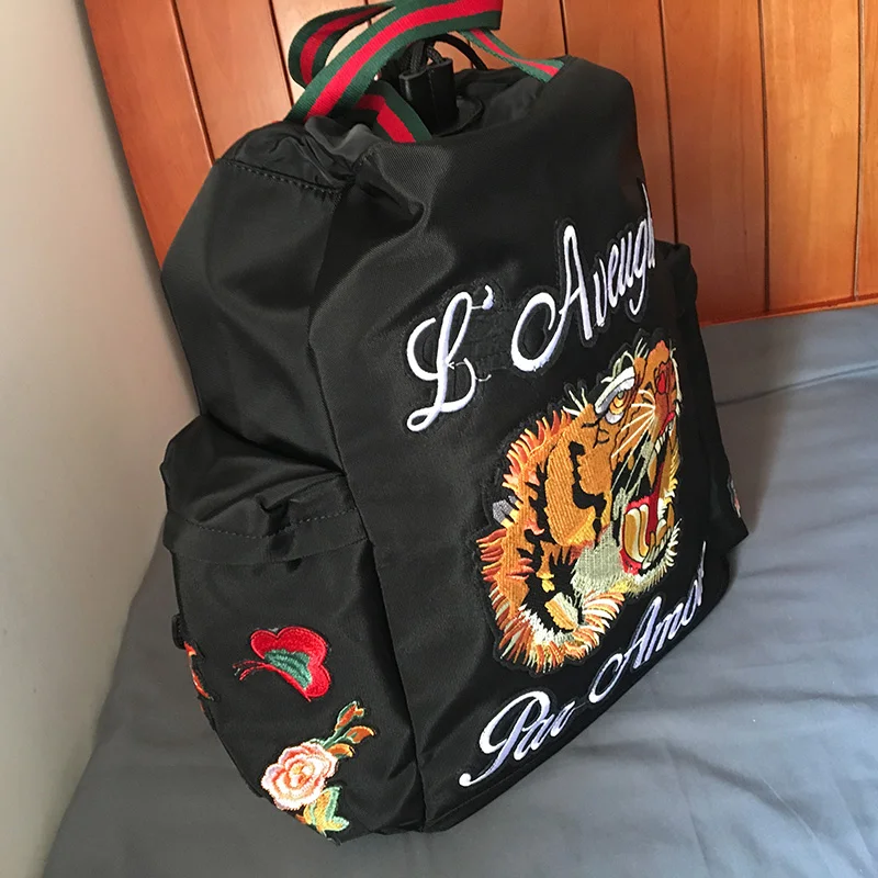 fashion embroidered tiger men backpacks designers brand male mochila feminina youtube backpacks mujer (4)