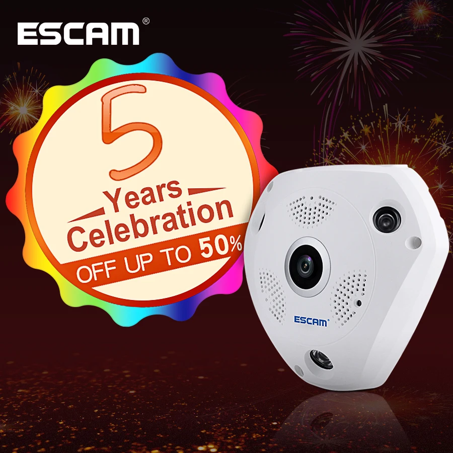 ESCAM Акула QP180 HD 960 P 1.3MP 360 градусов панорамный fisheye PTZ, инфракрасный излучатель камеры VR поддержка VR коробка и micro SD карты