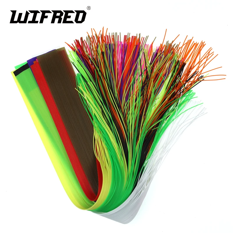 

Wifreo 40 Strands/Pack Micro Soft Rubber String Streamer Fly Legs for Trout Fly Nymph Body etc. Fly Tying Material Fishing Lures