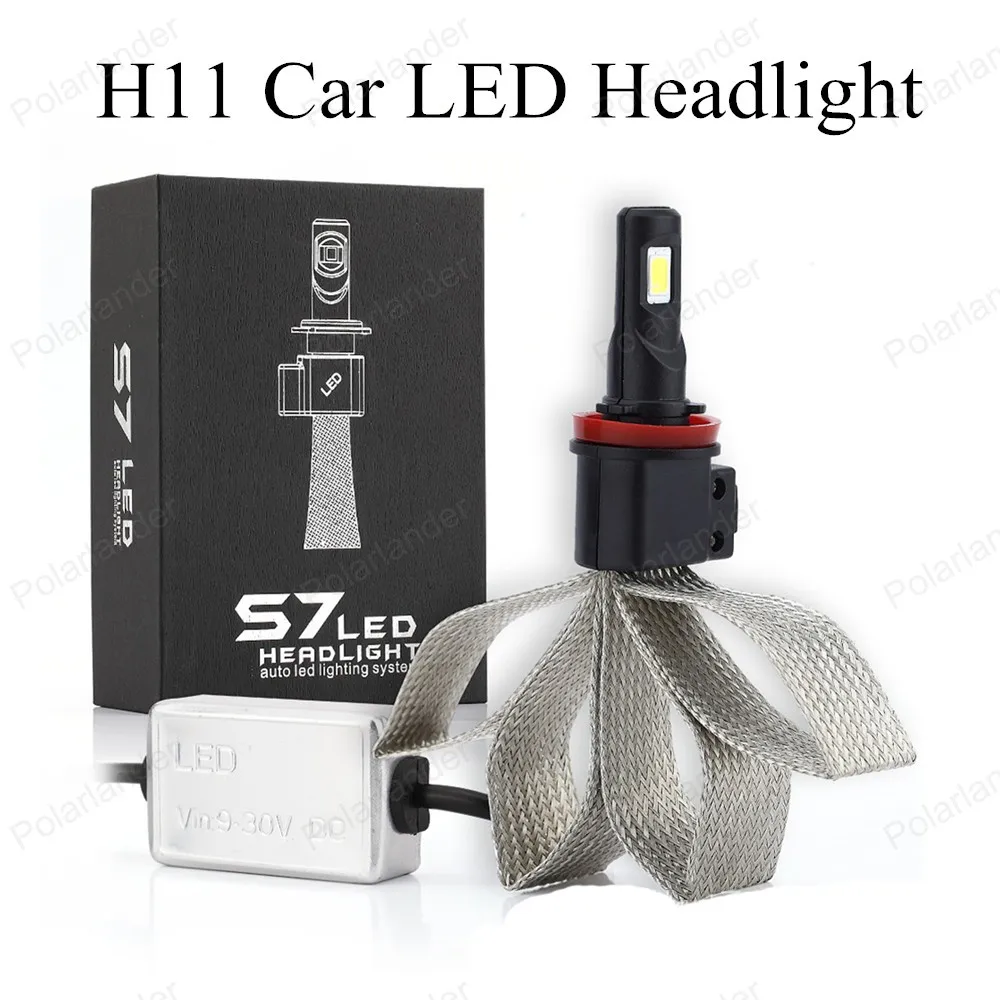 S7 60w 6000k 3200lm H11 Car Led Headlight Car Upgrade Conversion Bulbs