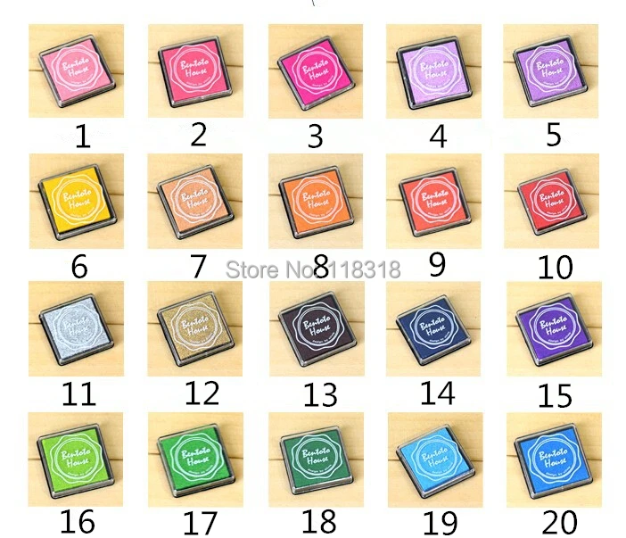 20 Colors can Choose DIY Scrapbooking Vintage Crafts Ink pad Colorful Inkpad Stamps Sealing Decoration
