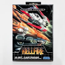 Sega MD игровая карта-Hellfire с коробкой для sega megadrive игровая консоль 16 бит MD карта