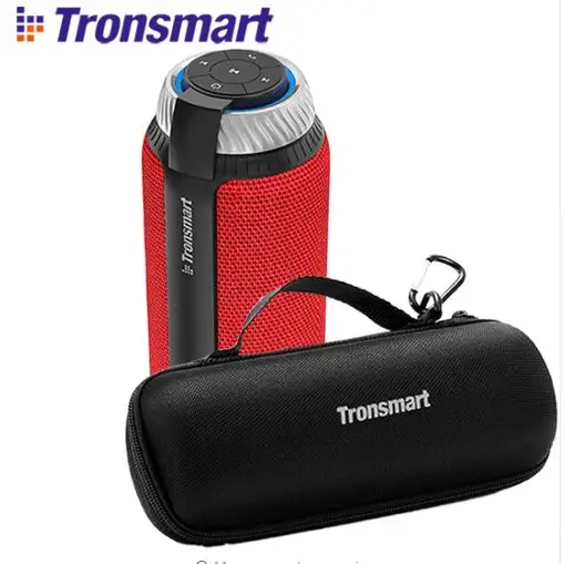 Tronsmart Element T6 Bluetooth динамик портативный беспроводной динамик с 360 градусов стерео звук для IOS Android Xiaomi смартфон - Цвет: Red and case