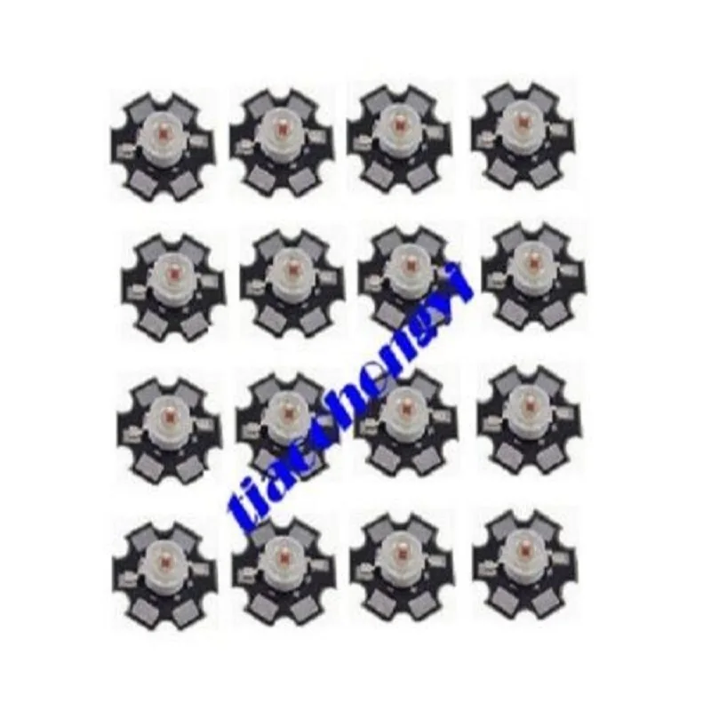 50pcs 1W Deep Red LED Plant Grow Growth Light Lamp 660nm