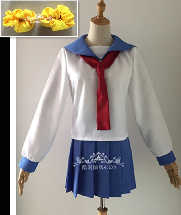 Поп команда Epic pipimi popuko аниме Косплэй костюм платье Sailor юбка школьная одежда +