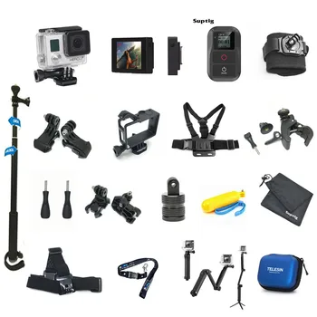 

Suptig Waterproof Housing Case+LCD screen+Wifi Remote Control+3 ways Monopod Super Accessories Set For Gopro Hero 3 3+ 4 Camera