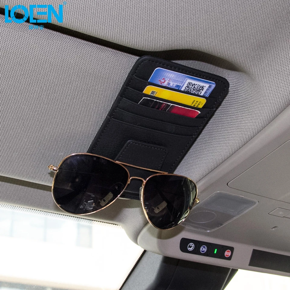 Sun Visor Multifunction Car Card Package Holder Glasses Storage Pen