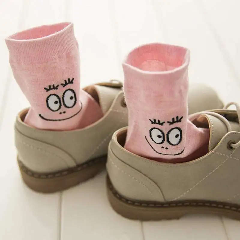 

Cotton Sock Unisex Women Socks New Fashion Crew Pure Smile Mid Leisure Spring Summer Low Cut Ankle Sock
