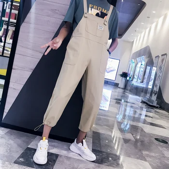

Fashion New High Street Style Overalls Casual Wild Student Jumpsuits Korean version of Tooling Harness Jumpsuit Pants