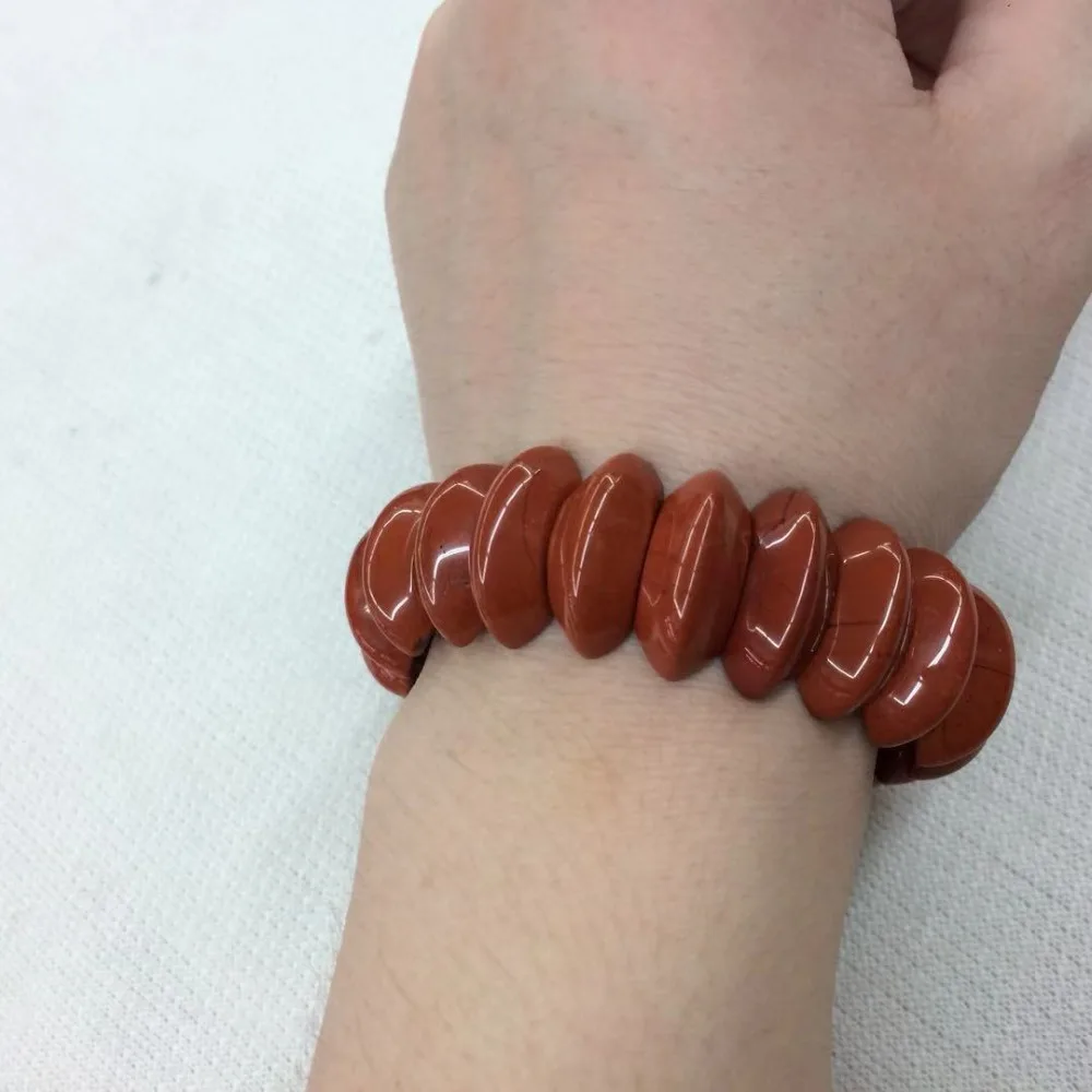 Натуральный Красный яшма камень бусины браслет натуральный драгоценный камень браслет для женщин для подарка оптом