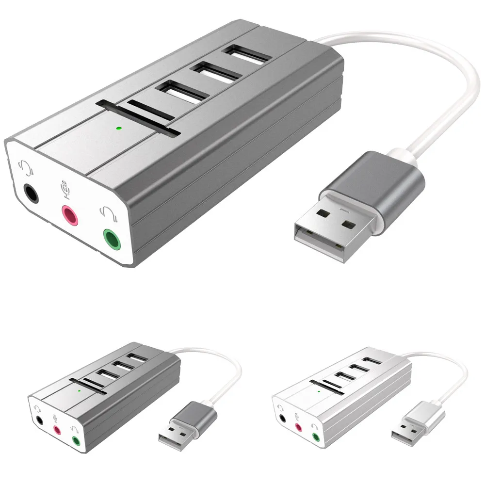 USB Card Reader Аудио Выход адаптер 5,1 сплиттер + USB внешняя звуковая карта + Reader JL.3