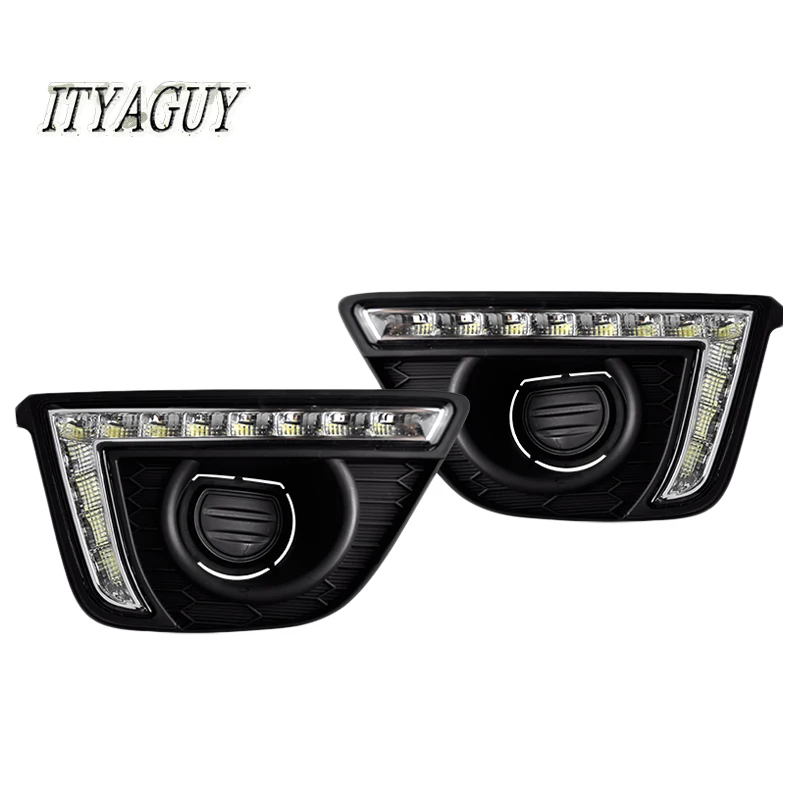 

2pcs ITYAGUY drl DRL LED for Hondas Jazz 2014 LED DRL Daytime Running Light with waterproof function and turning yellow signal