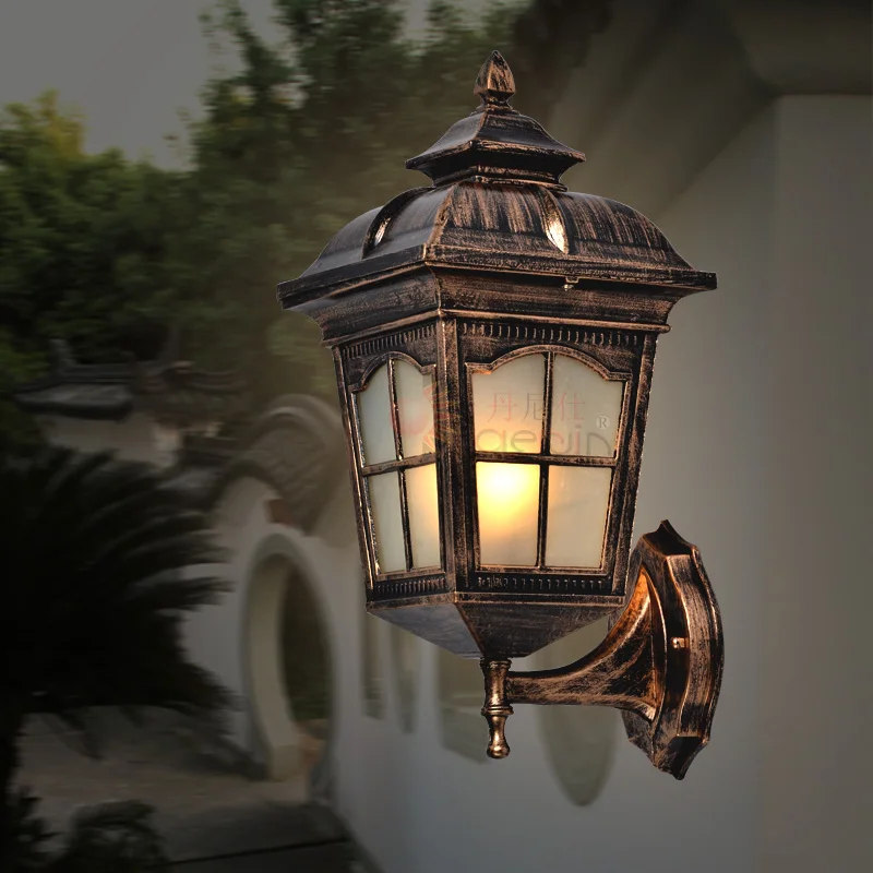 Us 54 92 25 Off American Vintage Bronze Aluminum Waterproof Outdoor Wall Sconce Lamp European Retro Gl E27 Led Bulb Light Fixture In Us 54 92 25 Off American Vintage Bronze Aluminum Waterproof Outdoor Wall Sconce Lamp European Retro Gl E27 Led Bulb Light Fixture In