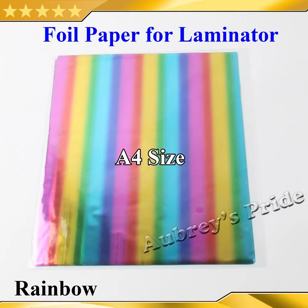 

Free Shipping 50Pcs Rainbow 20x29Cm A4 Hot Stamping Foil Paper Laminator Laminating Transfere on Elegance Cards