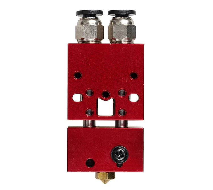 3DSWAY 3D Printer Parts Improved Based on E3D Cyclops 2 In 1 Out Hotend Dual Color Switching Hotend Kit 0.4mm1 (1)