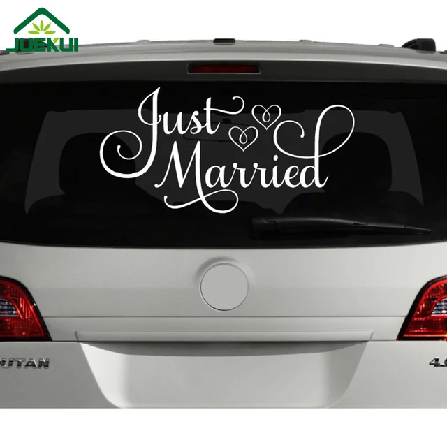 just married quotes vinyl sticker for living room car decor